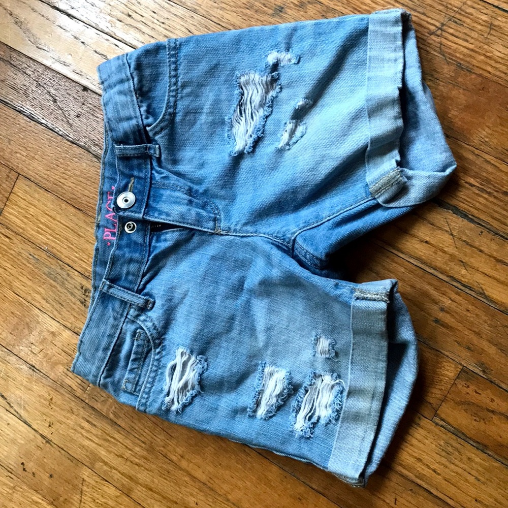ripped jean shorts
